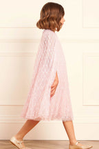 Heart Lattice Cape Kids Dress