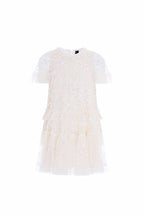 Leila Dot Tiered Cape Kids Dress